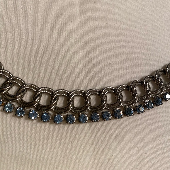 Blue Rhinestone Choker - Picture 2 of 3